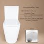 Унитаз-моноблок напольный Qtap Swan Ultra Quiet безободковый с сиденьем Soft-Close WHITE QT16226080AW