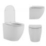 Унитаз напольный Qtap Robin безбачковый Ultra Quiet безободковый с сиденьем Soft-close WHITE QT13223381AW