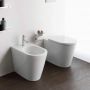 Унитаз напольный Laufen Kartell Rimless 370x560 мм с крышкой, белый (H8233370000001/H8913330000001)