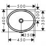 Раковина Hansgrohe Xuniva 60152450 45х35 см.