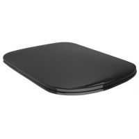 Kerasan 5191 31 Кришка для унітазу SLIM quick-fix, soft-close, петлі хром, чорний матовий