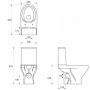 Унітаз-компакт Cersanit MODUO 672 SBTW CleanOn 43 010 3/5 л з дюропластовим сидінням з плавним закриванням і функцією простого зняття