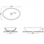 Раковина SDR Flat 2 MGLVF2 60х40 см. в кольорі magnesio