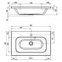 Ravak Chrome XJG01180000 Раковина 80 см.