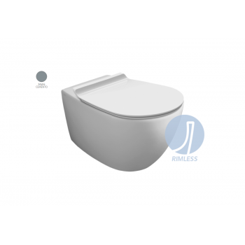 Унитаз подвесной Simas Vignoni VI18/F85/VI004СM Rimless с крышкой soft-close Cemento matt