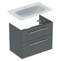 Шафа з вбудованим умивальником Geberit Selnova Square, лава (501.209.00.1/500.995.00.1)