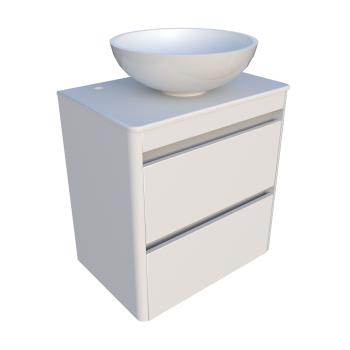 Тумба с раковиной Fancy Marble Fiji 600 мм. белая