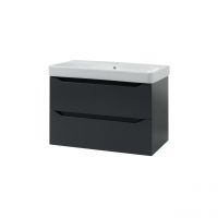 Тумба з умивальником Air-line Smile Square SM-90 ПС+500.251.01.1 Grey matt