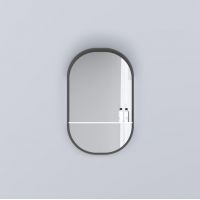 Дзеркало Cielo Arcadia 67x107 см, зі скляною поличкою та підсвічуванням, Cemento (SPEOML CM)