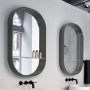 Дзеркало Cielo Arcadia 67x107 см, зі скляною поличкою та підсвічуванням, Cemento (SPEOML CM)