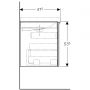 Geberit Acanto 500.612.01.2 Тумба под раковину 90 см.