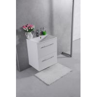 Тумба с раковиной Fancy Marble Santorini 600 мм. белая
