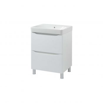 Тумба з умивальником Air-line Smile Square SM-60 НБ+500.229.01.1 White matt