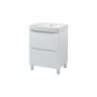 Тумба с умывальником Air-line Smile Square SM-60 НБ+500.229.01.1 White matt