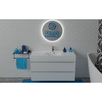 Тумба з раковиною Fancy Marble Barbados 1200 мм. біла