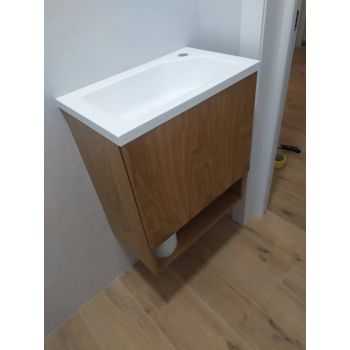 Тумба с раковиной Fancy Marble Ion 500 мм. Дуб