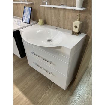 Тумба с раковиной Fancy Marble Sumatra 800 мм. белая