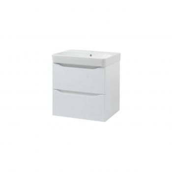 Тумба з умивальником Air-line Smile Square SM-60 ПБ+500.229.01.1 White matt