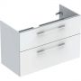Шкаф для встраиваемого умывальника Geberit Selnova Square slim rim, с двумя ящиками, белый (501.212.00.1)