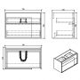 Devit City 0021160G Тумба + раковина 80 см.