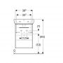 Тумба + раковина Geberit Selnova Square 502.746.00.1 45 см.