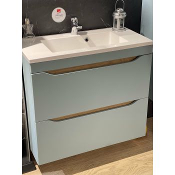 Тумба с раковиной Fancy Marble Smith 800 мм. белая