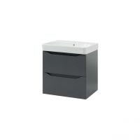 Тумба з умивальником Air-line Smile Square SM-60 ПС+500.229.01.1 Grey matt