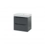 Тумба с умывальником Air-line Smile Square SM-60 ПС+500.229.01.1 Grey matt
