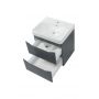 Тумба с умывальником Air-line Smile Square SM-60 ПС+500.229.01.1 Grey matt