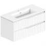 Тумба з раковиною Devit 442100W Style 100 см. біла