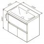 Тумба з раковиною Am Pm X-Joy M85-FHX0653-WC0653WG38 65 см.