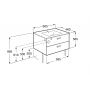 Roca Victoria A855884806 Тумба + раковина 60 см.