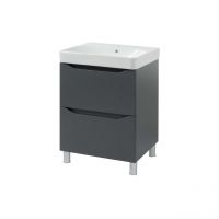 Тумба з умивальником Air-line Smile Square SM-60 НС+500.229.01.1 Grey matt