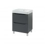 Тумба з умивальником Air-line Smile Square SM-60 НС+500.229.01.1 Grey matt