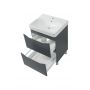 Тумба з умивальником Air-line Smile Square SM-60 НС+500.229.01.1 Grey matt