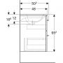Тумба з умивальником Geberit Selnova Square 501.241.00.1 80 см. Slim rim Anthracite