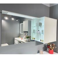 Зеркальный шкаф Fancy Marble Vivara 150х68 см. белая