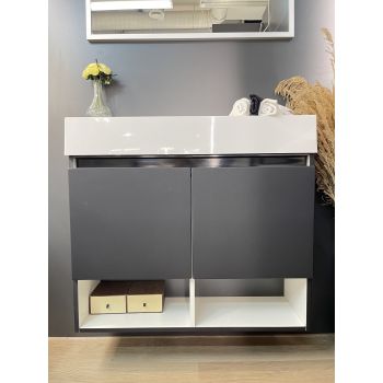 Тумба с раковиной Fancy Marble Itaka 800 мм. белая