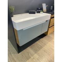 Тумба с раковиной Fancy Marble Edge 950 мм. белая