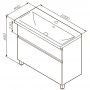 Тумба + раковина Am Pm X-Joy M85-FSR10036-WC10036WG38 100 см.