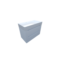 Тумба с раковиной Fancy Marble Edge 950 мм. белая