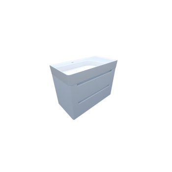 Тумба с раковиной Fancy Marble Edge 950 мм. белая