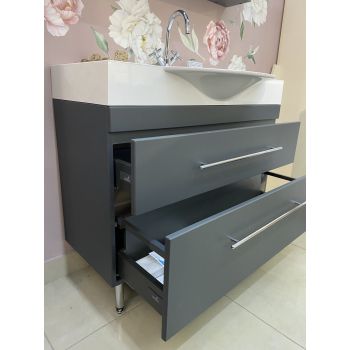 Тумба с раковиной Fancy Marble Sumatra 980 мм. белая