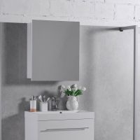 Зеркальный шкаф Fancy Marble Mc 60х70 см. белая