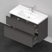 Тумба + раковина Duravit D-Neo DE012004949 100 см. матовий графіт