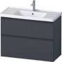 Тумба + раковина Duravit D-Neo DE012004949 100 см. матовий графіт