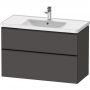 Тумба + раковина Duravit D-Neo DE012004949 100 см. матовий графіт