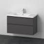 Тумба + раковина Duravit D-Neo DE012004949 100 см. матовий графіт