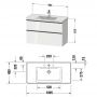 Тумба + раковина Duravit D-Neo DE012004949 100 см. матовий графіт