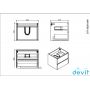 Devit City 0020160W Тумба + раковина 60 см.